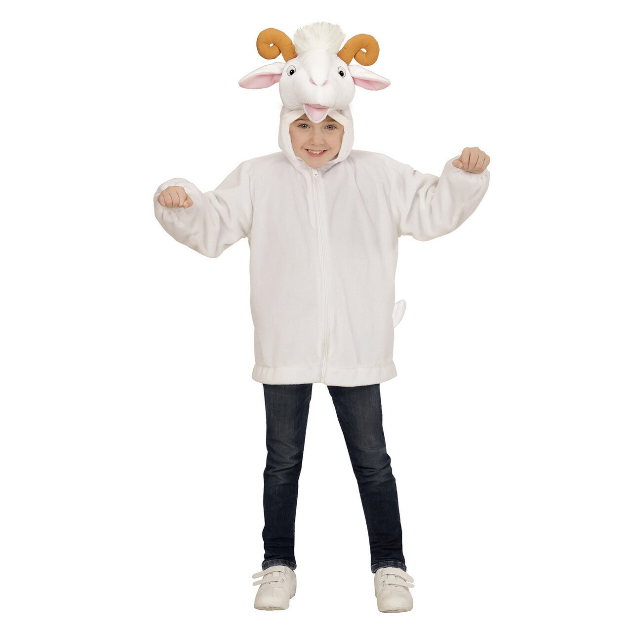 Op deze afbeelding zie je een Kostuums, van het merk Widmann. Hoodie 98 Centimeter Blatende Geit Kind