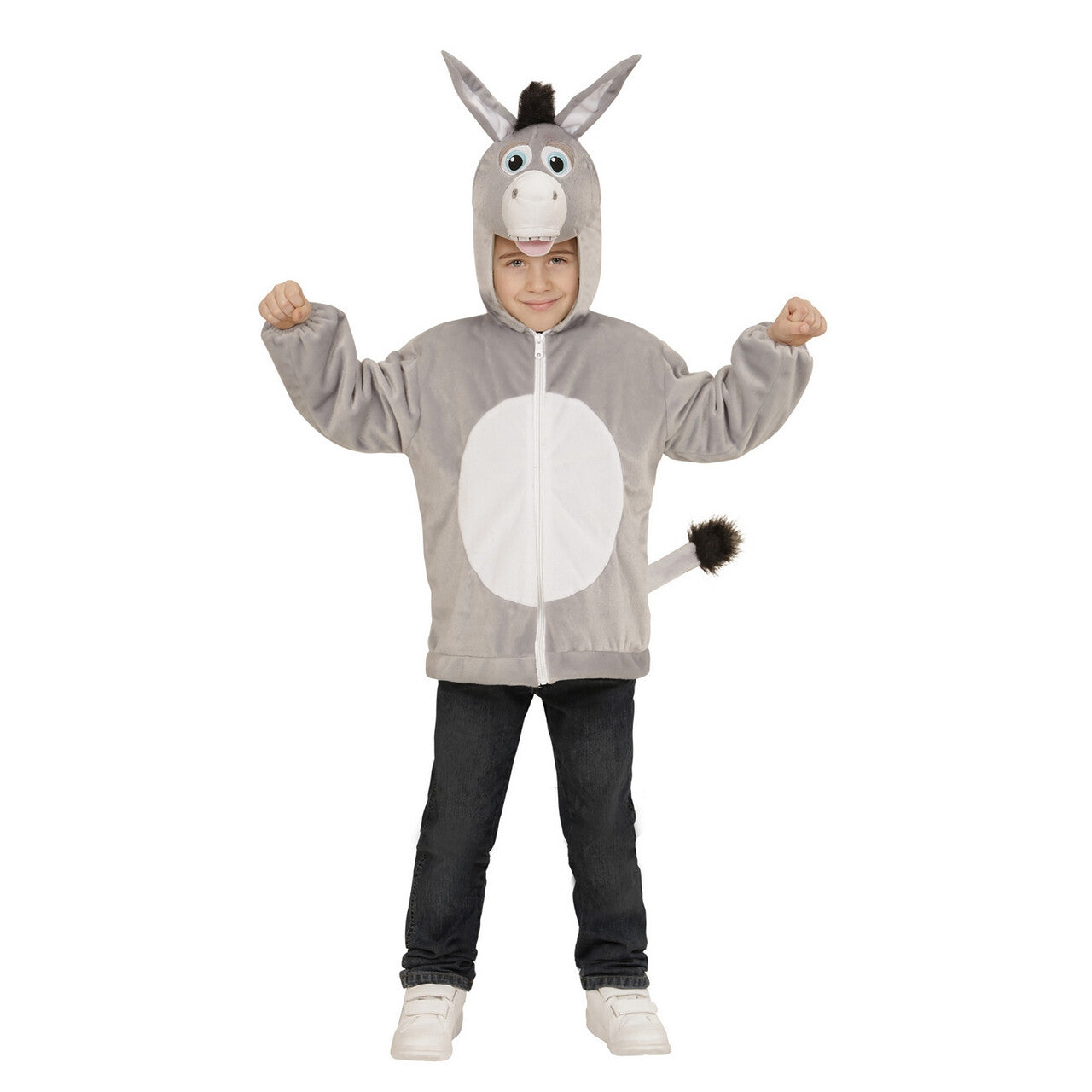 Op deze afbeelding zie je een Kostuums, van het merk Widmann. Hoodie 98 Centimeter Balkende Ezel Kind