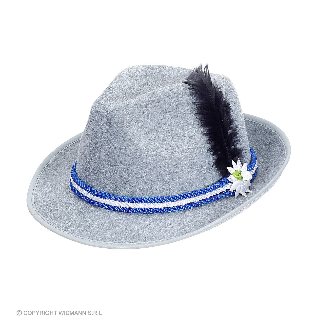 Op deze afbeelding zie je een Accessoires, van het merk Widmann. Bierfeest Fedora Met Edelweiss