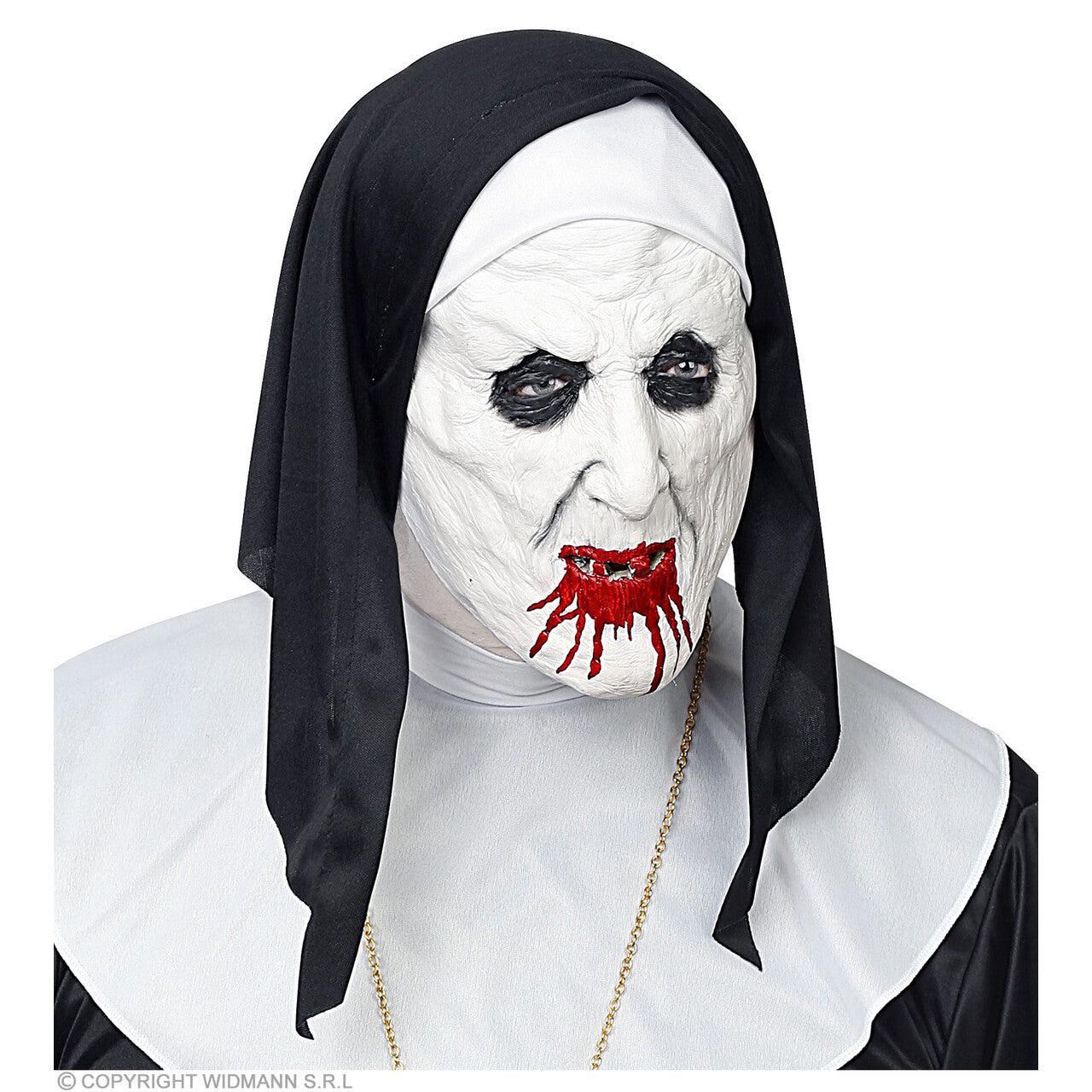 Op deze afbeelding zie je een Accessoires, van het merk Widmann. Horror Non Masker Met Kap