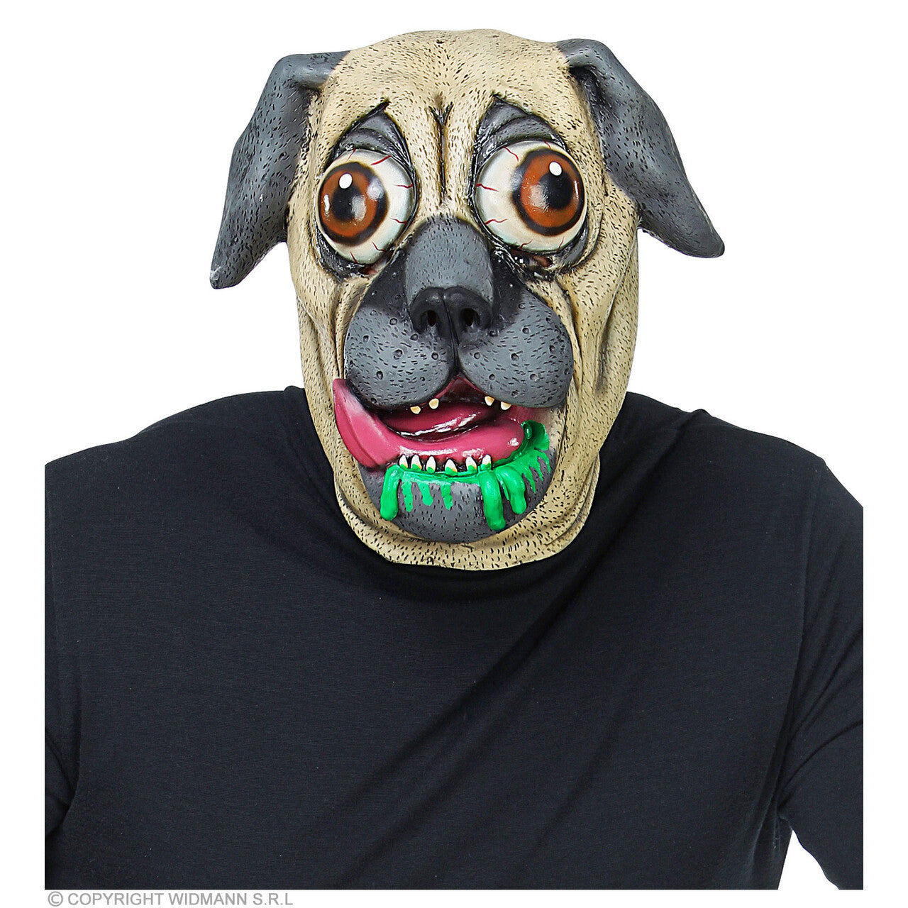 Op deze afbeelding zie je een Accessoires, van het merk Widmann. Kwijlende Bulldog Hond Masker