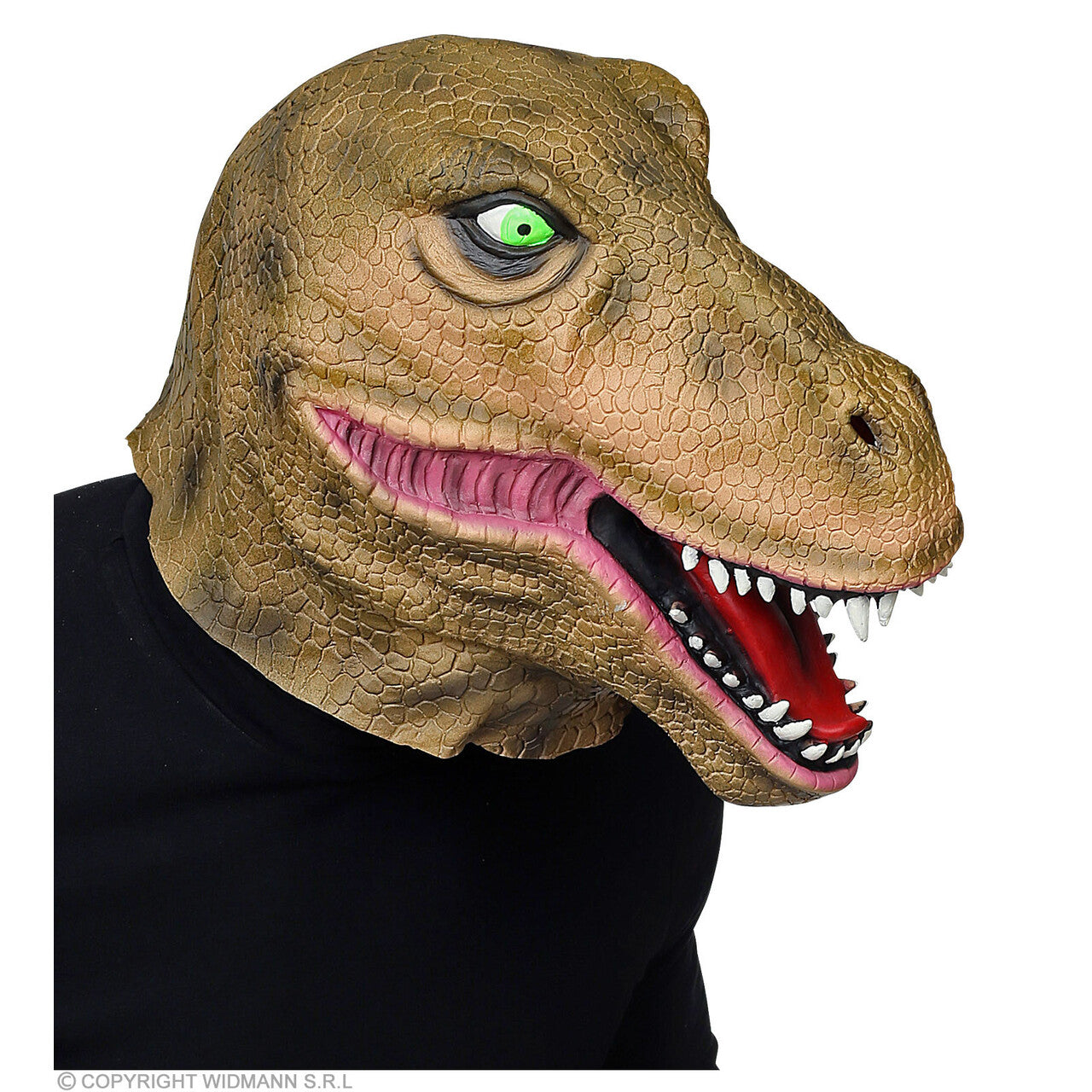 Op deze afbeelding zie je een Accessoires, van het merk Widmann. Tyrannosaurus T-Rex Masker