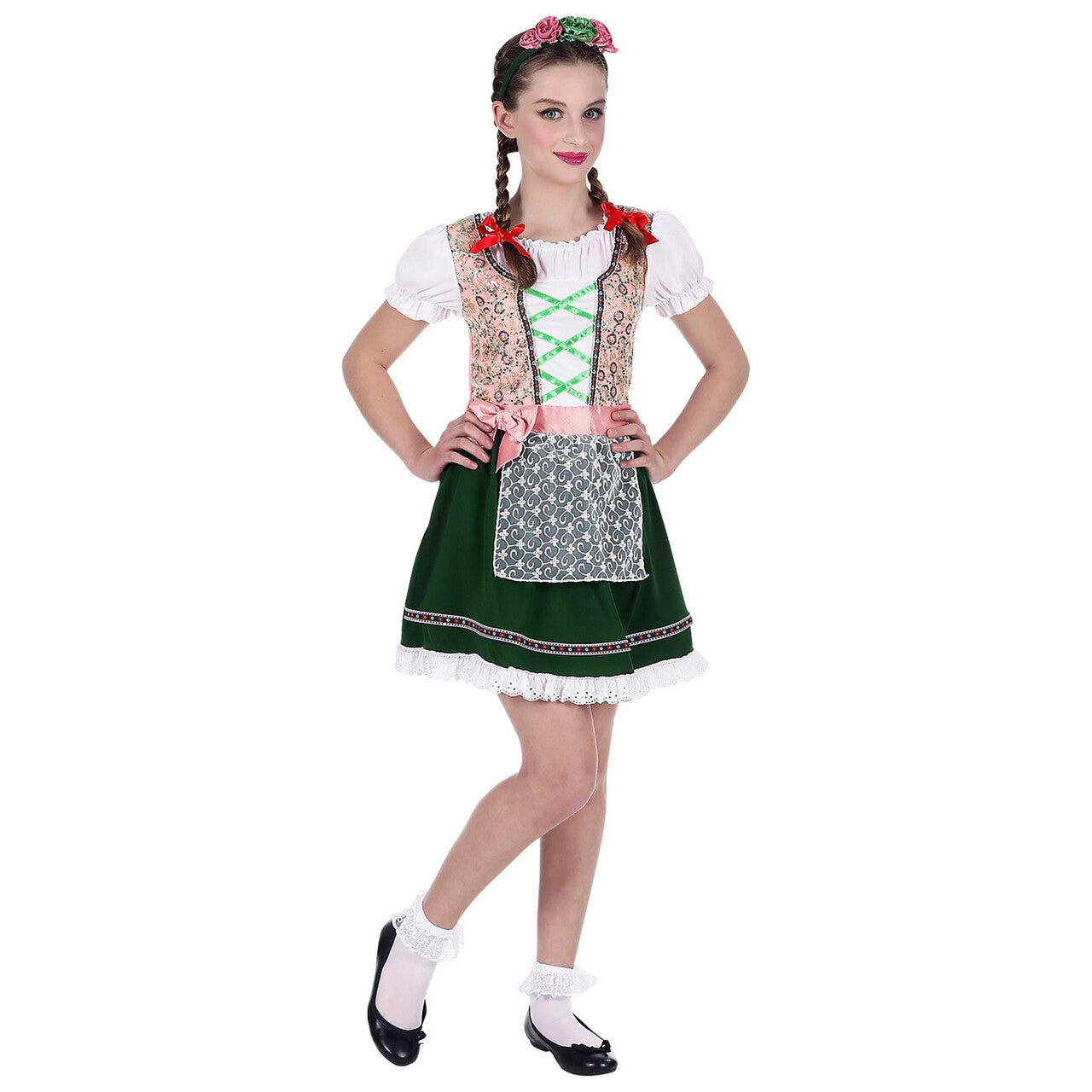 Op deze afbeelding zie je een Kostuums, van het merk Widmann. Bella Van Beieren Alpen Meisje Kostuum