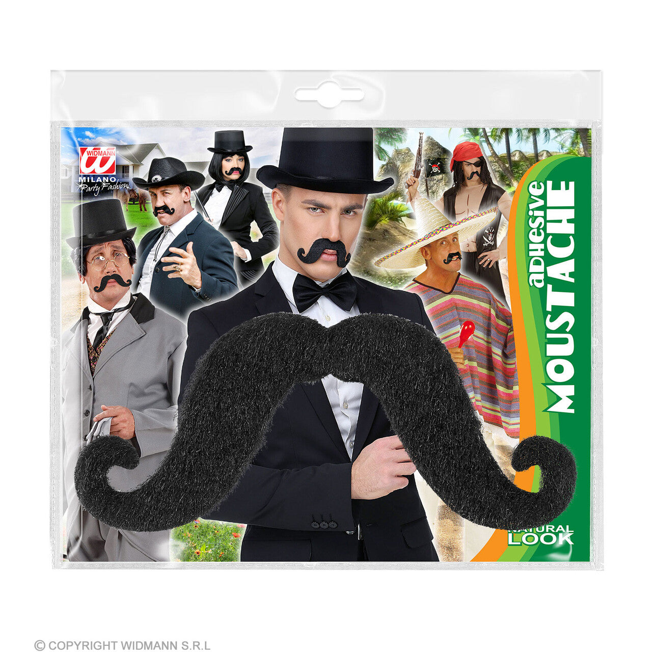 Op deze afbeelding zie je een Accessoires, van het merk Widmann. Fietsstuur Snor Poirot