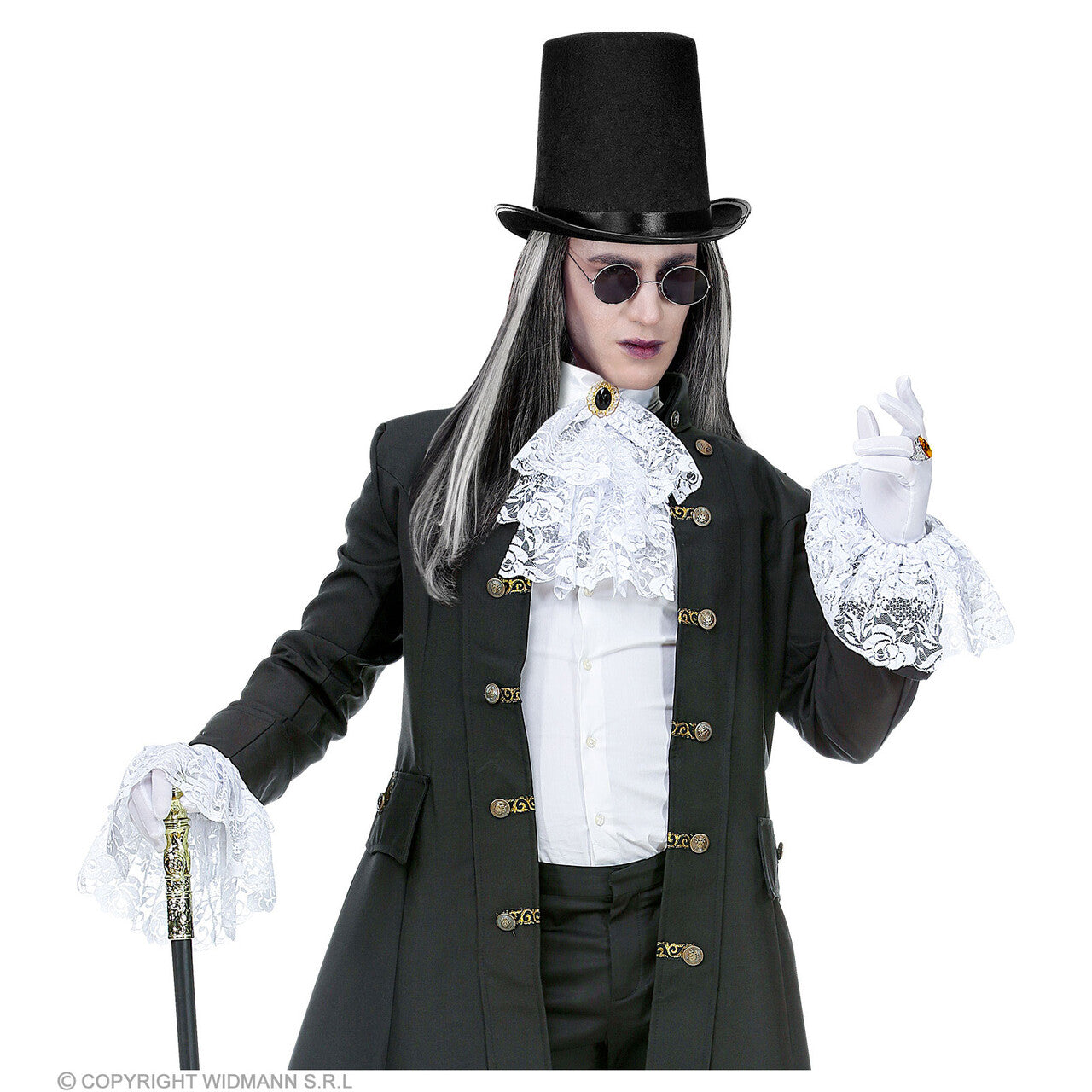Op deze afbeelding zie je een Accessoires, van het merk Widmann. Set Jabot En Manchetten Van Kant Markies