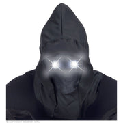 Op deze afbeelding zie je een Accessoires, van het merk Widmann. Masker Beul Met Kap En Lichtgevende Witte Ogen