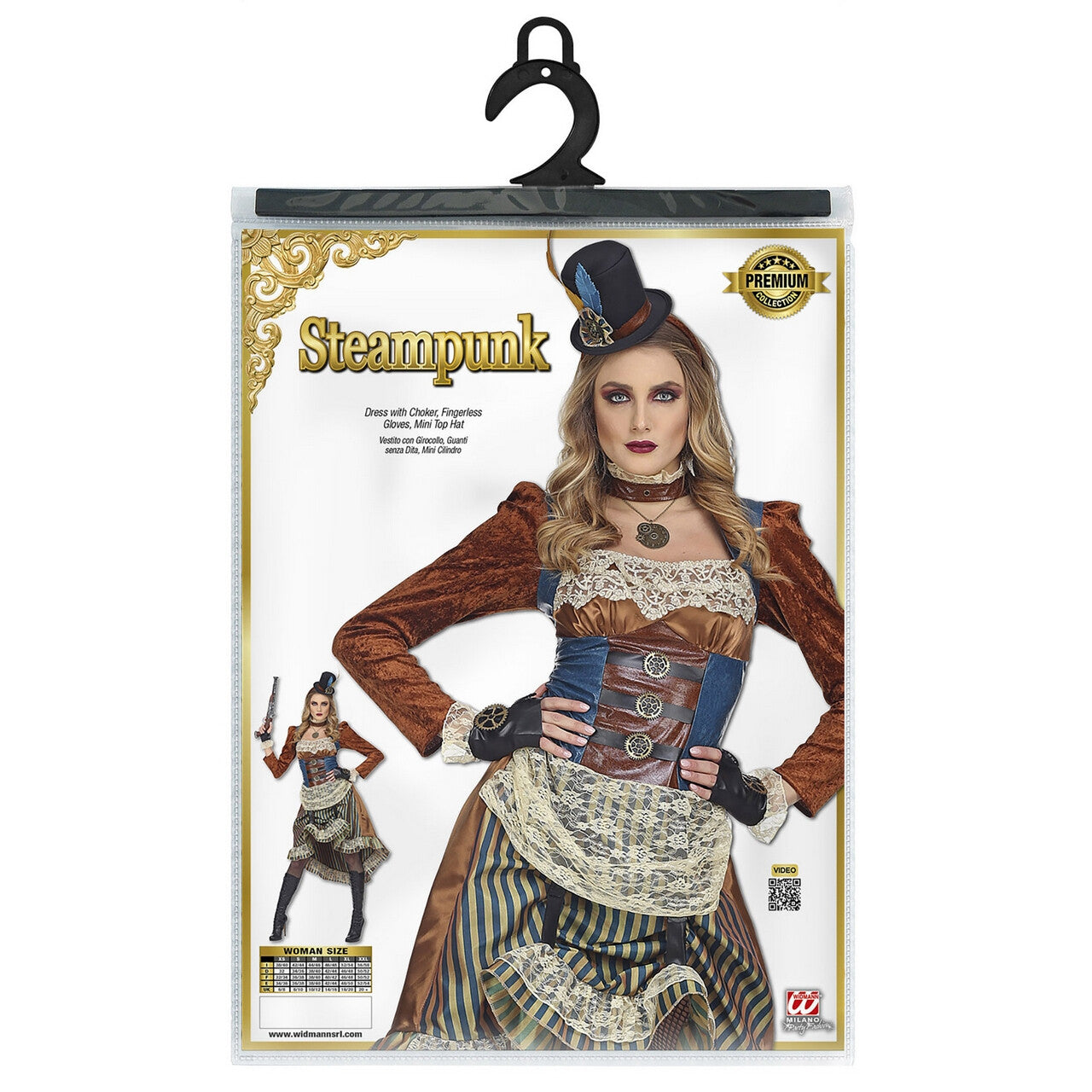 Op deze afbeelding zie je een Kostuums, van het merk Widmann. Chique Steampunk Dame Industrieel Tijdperk Vrouw Kostuum