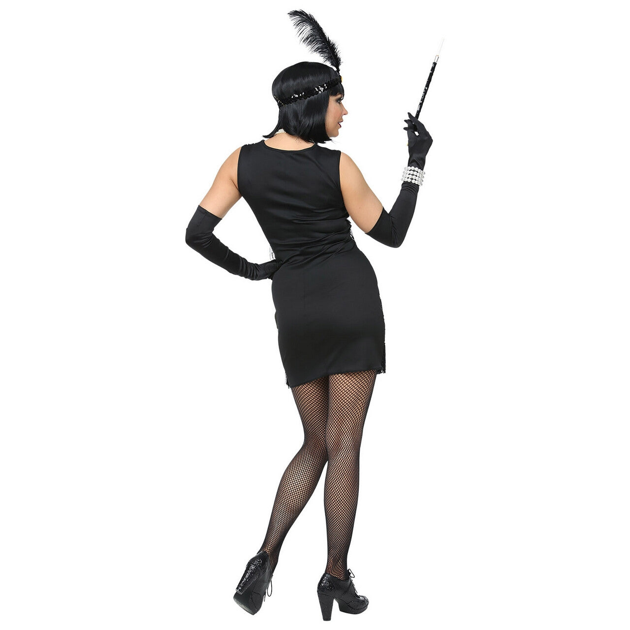 Op deze afbeelding zie je een Kostuums, van het merk Widmann. Donkere Jaren 20 Flapper Vrouw Kostuum