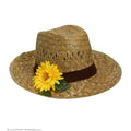 Strohhut Mit Sonnenblume Tropischer Vogelscheuche