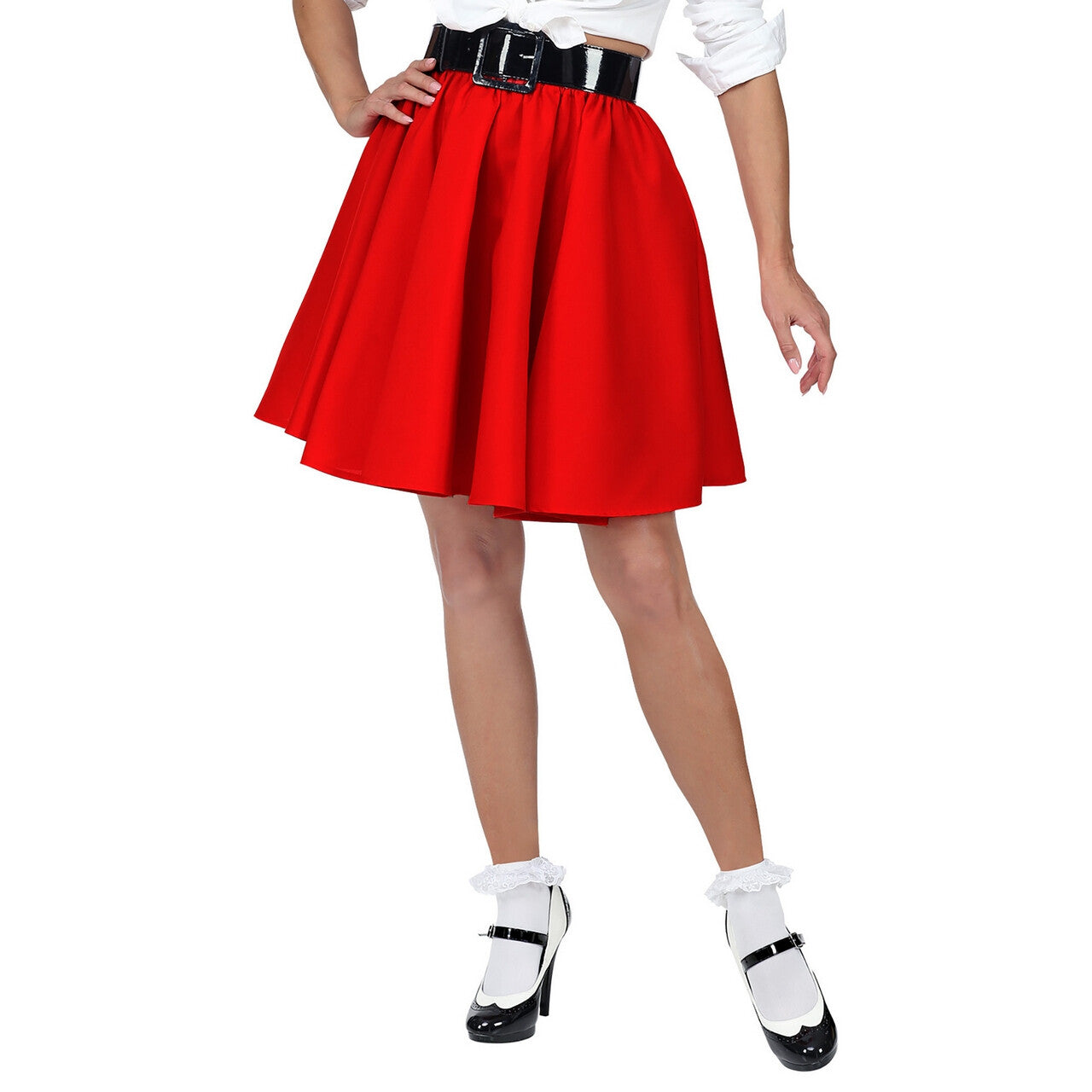 Op deze afbeelding zie je een Kostuums, van het merk Widmann. Plooirok Rock And Roll Rood Vrouw