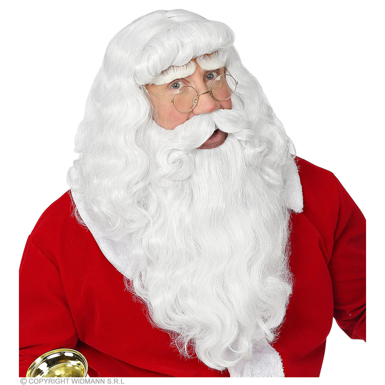 Op deze afbeelding zie je een Accessoires, van het merk Widmann. Enige Echte Kerstman Baard, Snor En Pruik