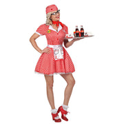 Op deze afbeelding zie je een Kostuums, van het merk Widmann. Serveester Amerikaanse Diner Vrouw Kostuum