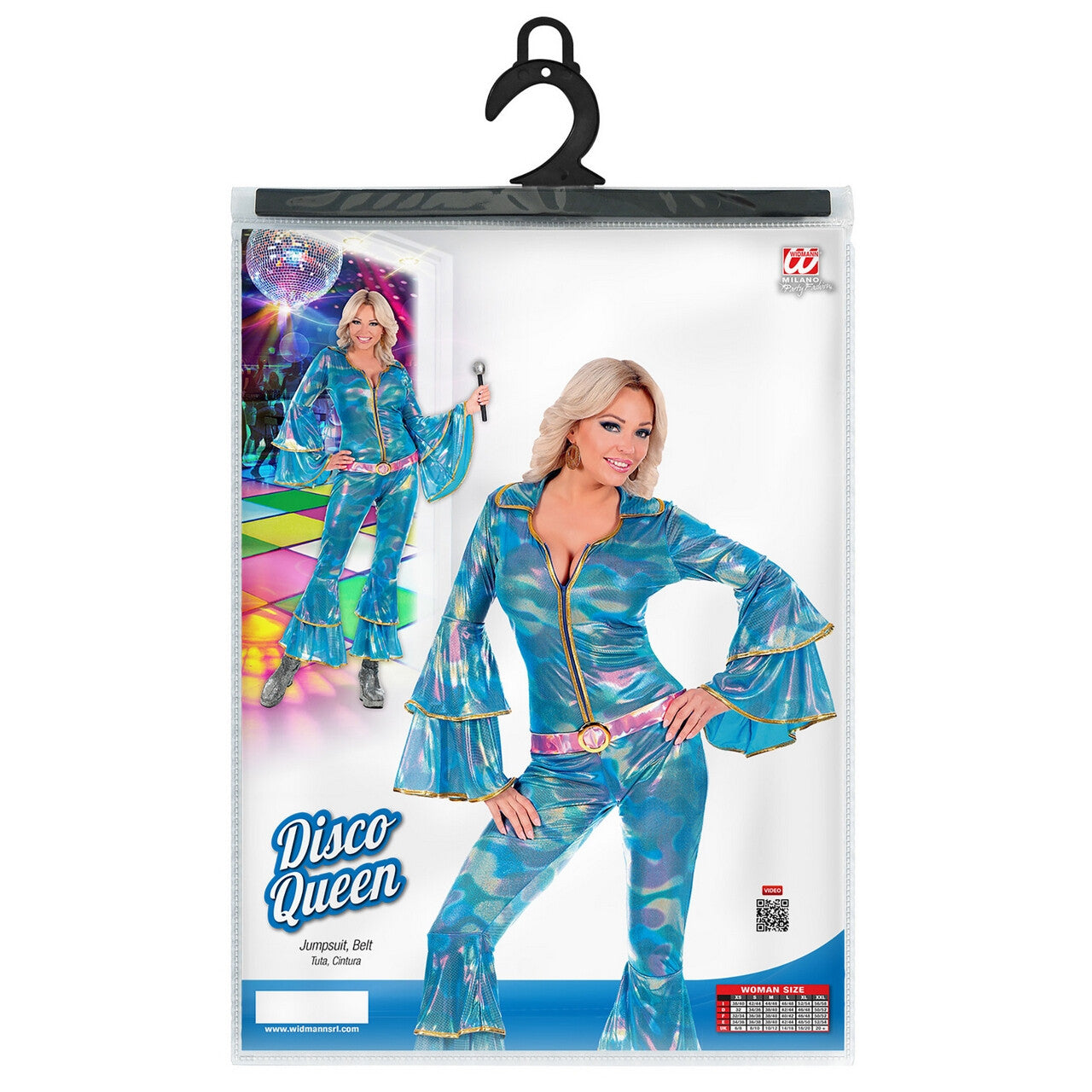 Op deze afbeelding zie je een Kostuums, van het merk Widmann. Agnetha Disco Queen Zweden Vrouw Kostuum