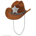 Mini Cowboyhut Mit Sheriffstern Braun