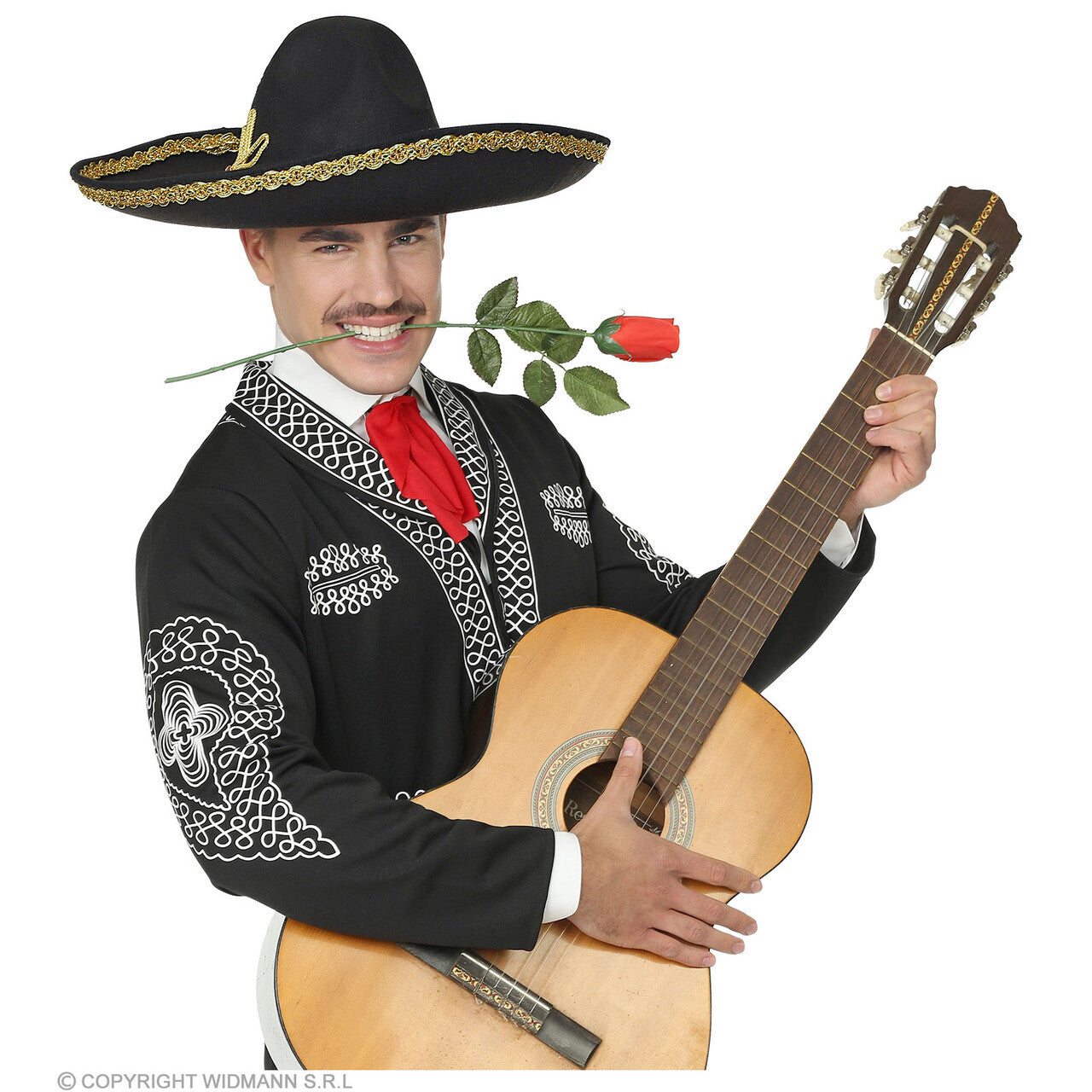 Op deze afbeelding zie je een Accessoires, van het merk Widmann. Manuel Mariachi Sombrero 50 Centimeter