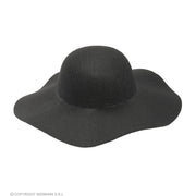 Op deze afbeelding zie je een Accessoires, van het merk Widmann. Zwarte Hippie Hoed Brede Rand