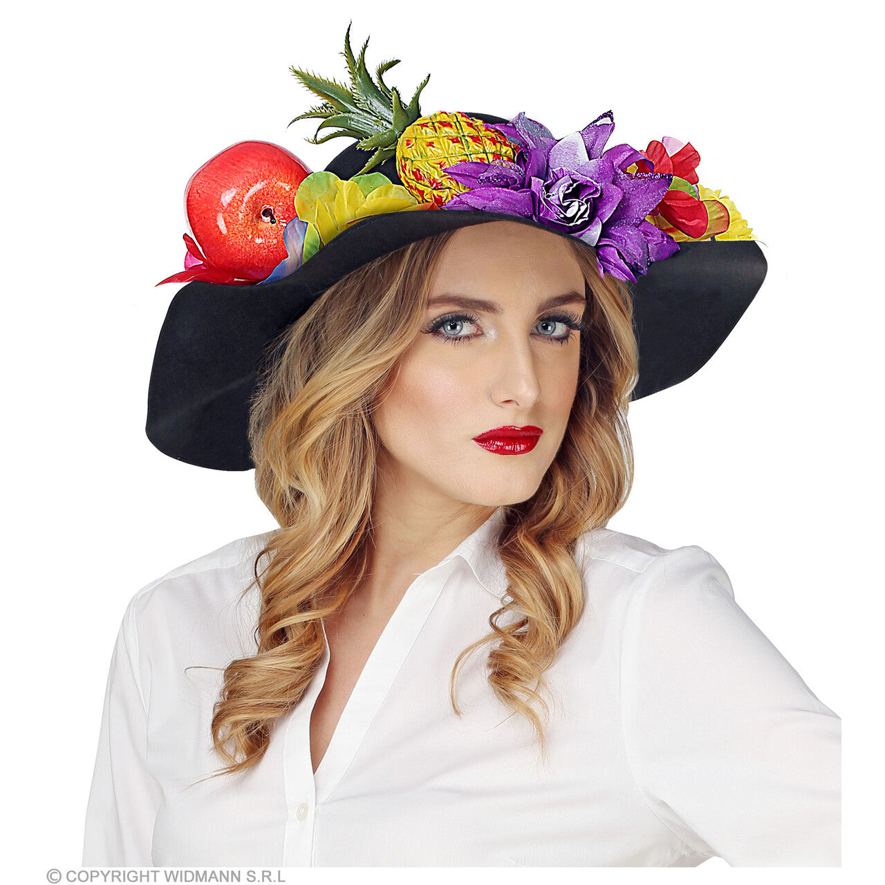 Op deze afbeelding zie je een Accessoires, van het merk Widmann. Zwarte Hippie Hoed Brede Rand
