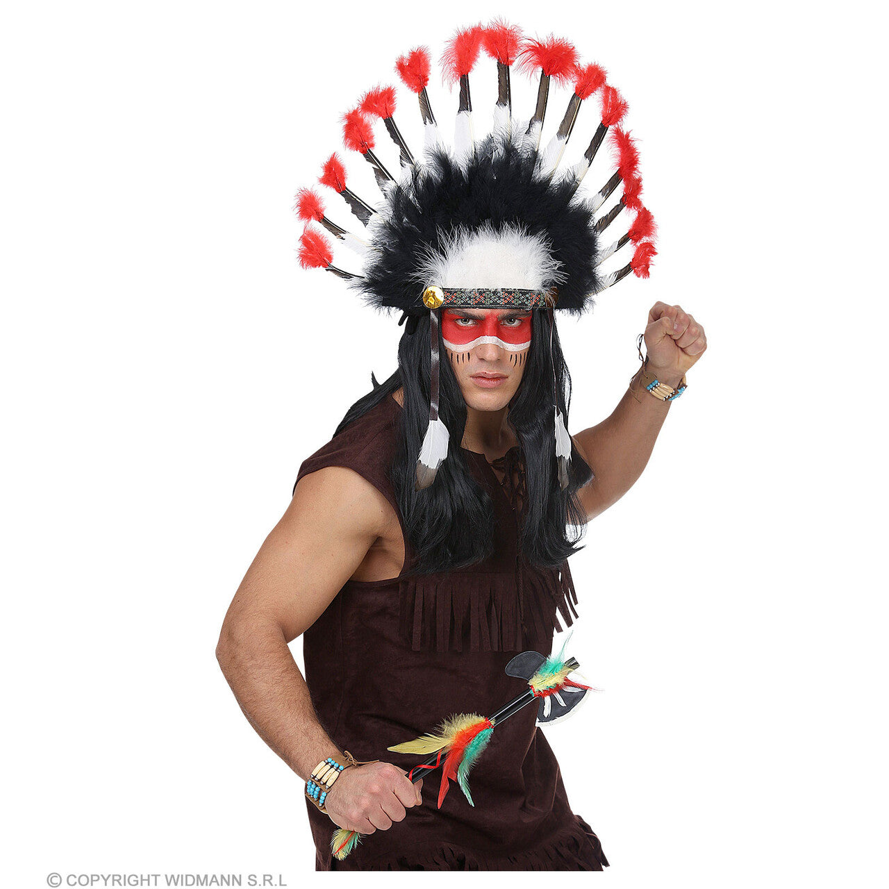 Op deze afbeelding zie je een Accessoires, van het merk Widmann. Indiaanse Tomahawk Hakauw