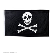 Op deze afbeelding zie je een Decoratie, van het merk Widmann. Piraten Vlag Zeerover Schip 150 X 90 Centimeter