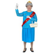 Op deze afbeelding zie je een Kostuums, van het merk Widmann. The Queen Koningin Van Engeland Elizabeth Man Kostuum
