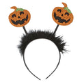 Diadem -Glitzerkürbis Und Flauschige Halloween -Haare