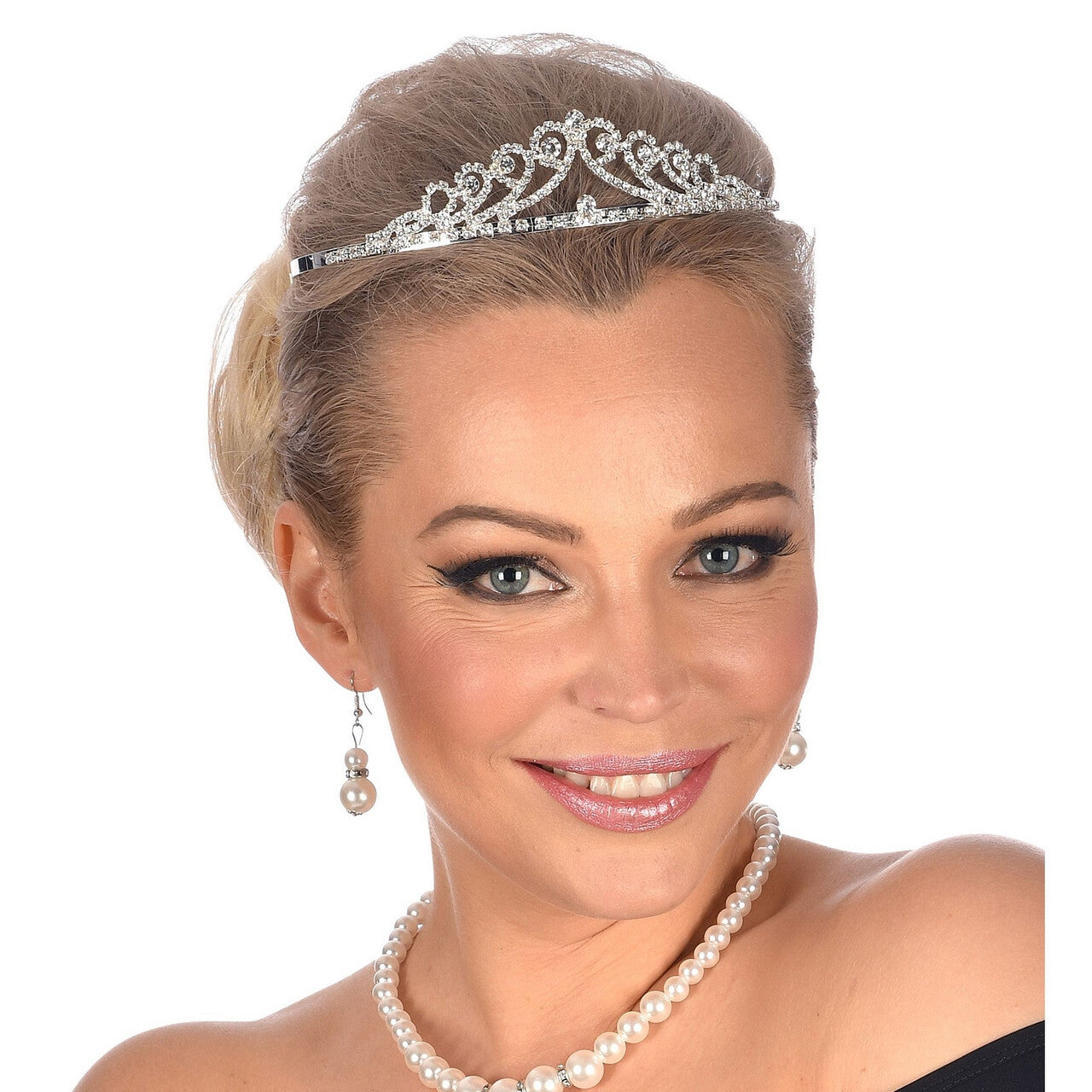 Op deze afbeelding zie je een Accessoires, van het merk Widmann. Strass Sieraadsteentjes Tiara Maxima