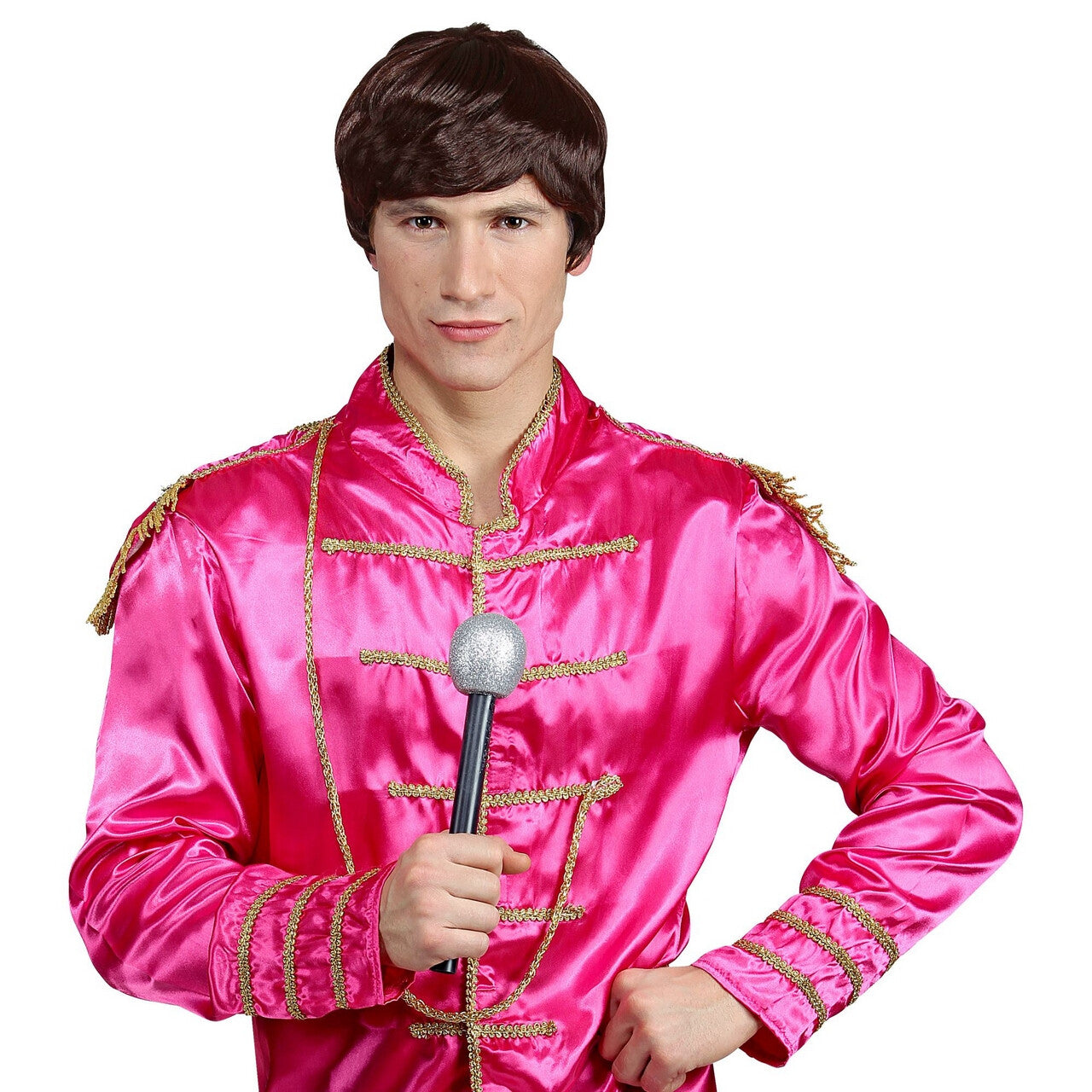 Op deze afbeelding zie je een Accessoires, van het merk Widmann. Pruik Jaren 60 Mersey Beat
