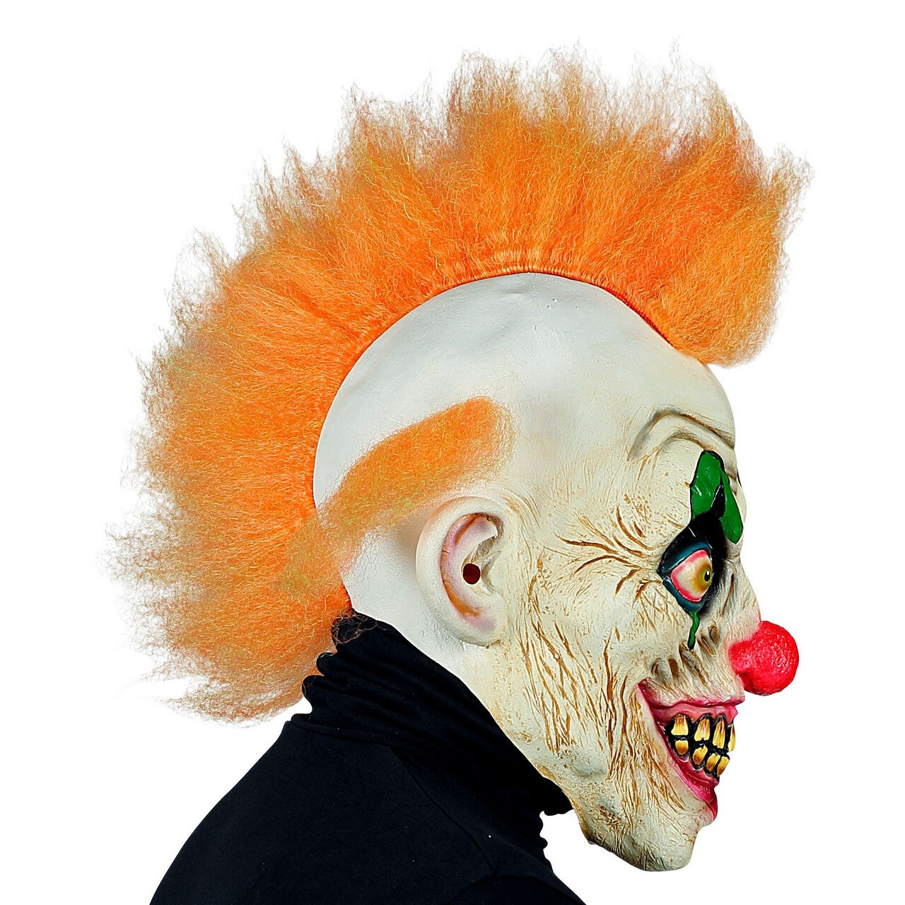 Op deze afbeelding zie je een Accessoires, van het merk Widmann. Masker Horror Circus Clown Oranje Haar
