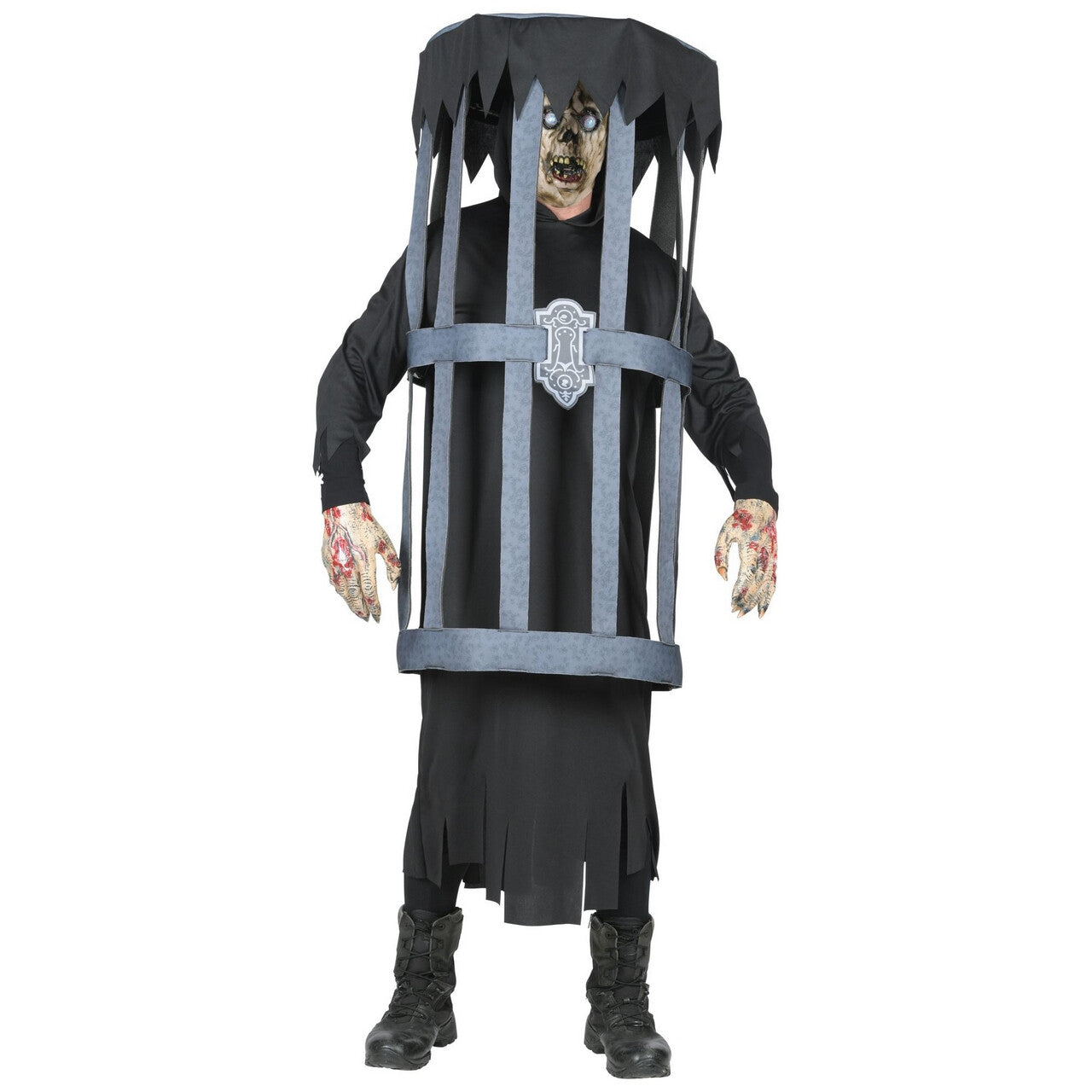Op deze afbeelding zie je een Kostuums, van het merk Widmann. Zombie In Een Kooi Kostuum