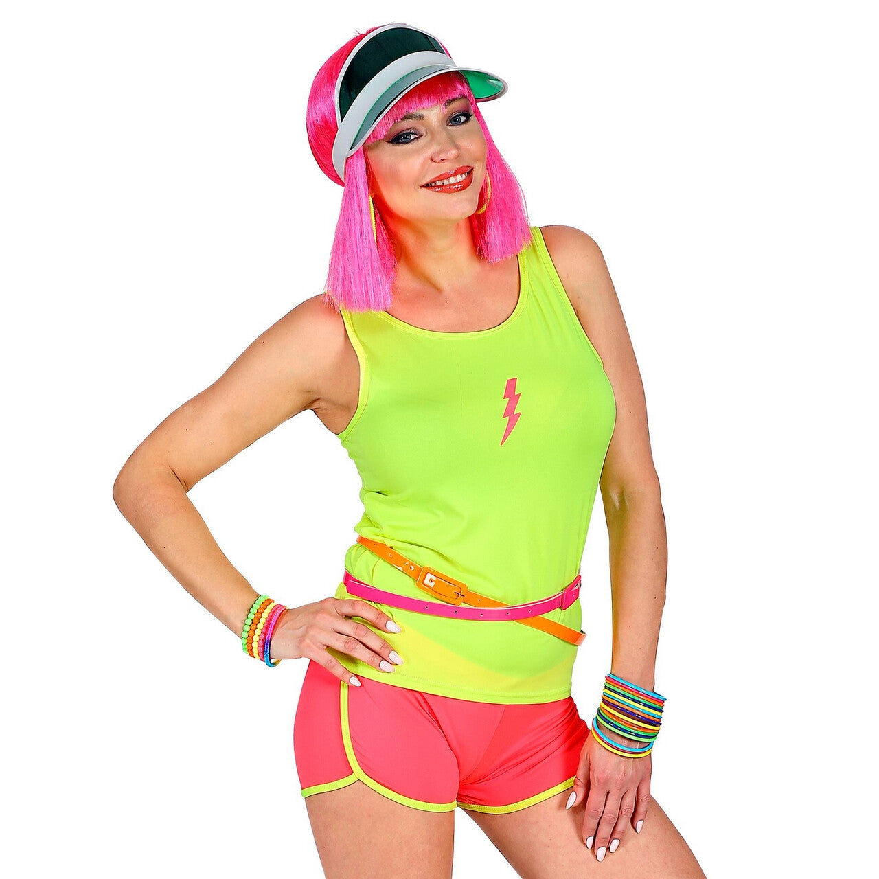 Op deze afbeelding zie je een Accessoires, van het merk Widmann. Smalle Riem Neon Roze