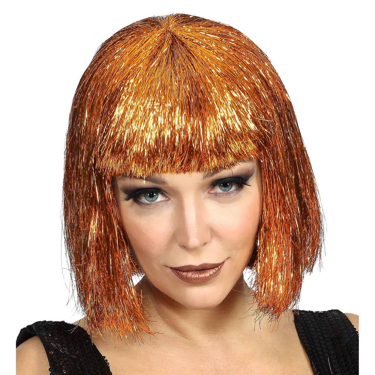 Op deze afbeelding zie je een Accessoires, van het merk Widmann. Bob Pruik Vegas Glitter Goud