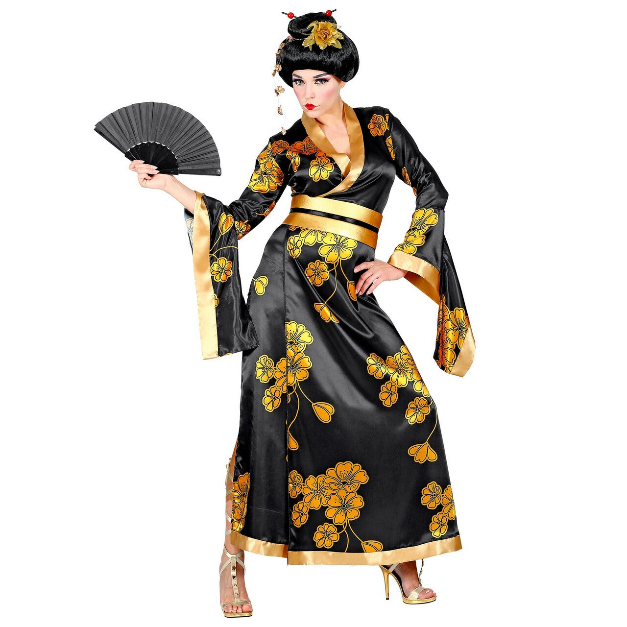 Op deze afbeelding zie je een Kostuums, van het merk Widmann. Li San Lotus Geisha China Vrouw Kostuum