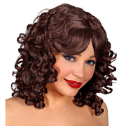 Op deze afbeelding zie je een Accessoires, van het merk Widmann. Pruik Secret Veronica Bruin