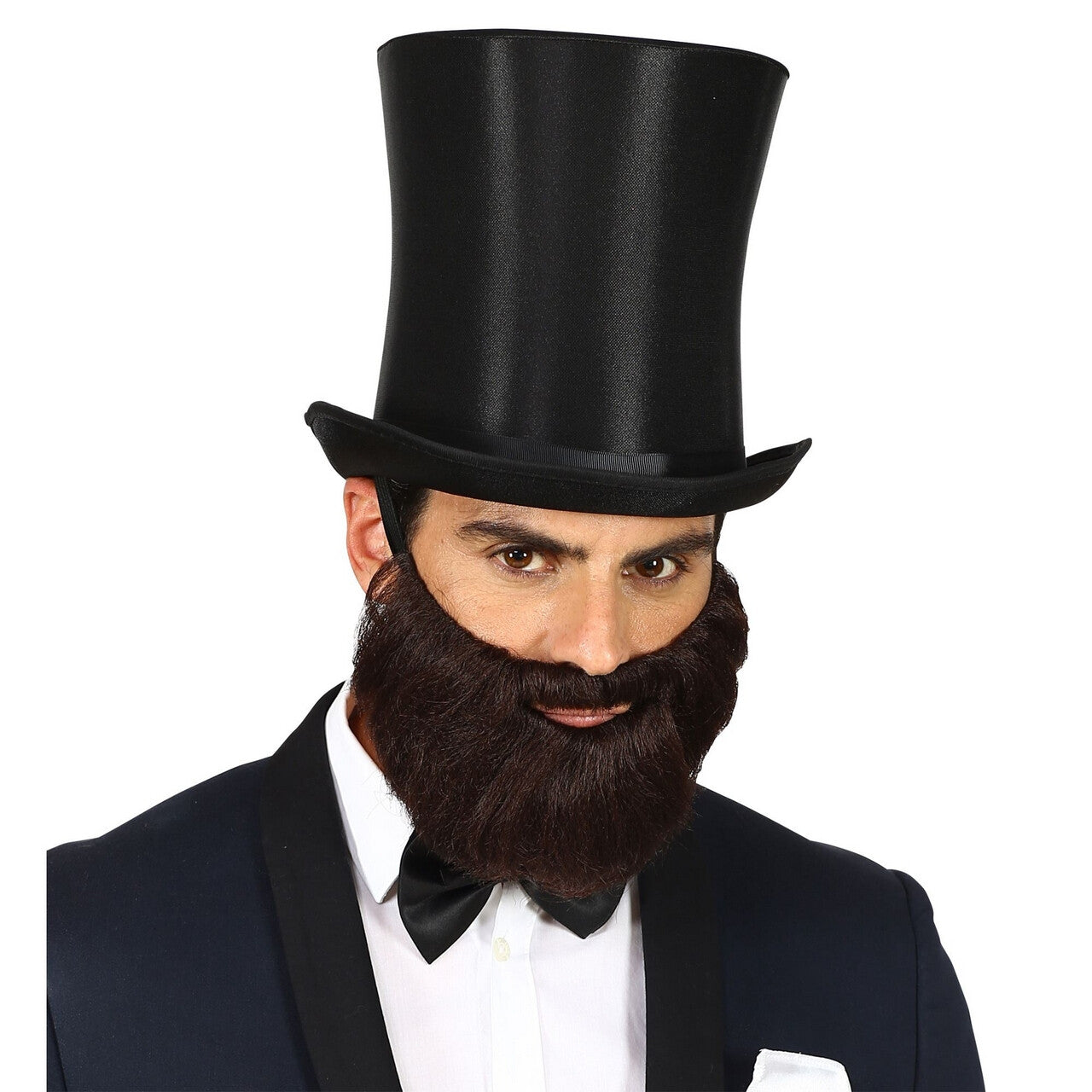 Op deze afbeelding zie je een Accessoires, van het merk Widmann. Volle Baard Met Snor Donkerbruin