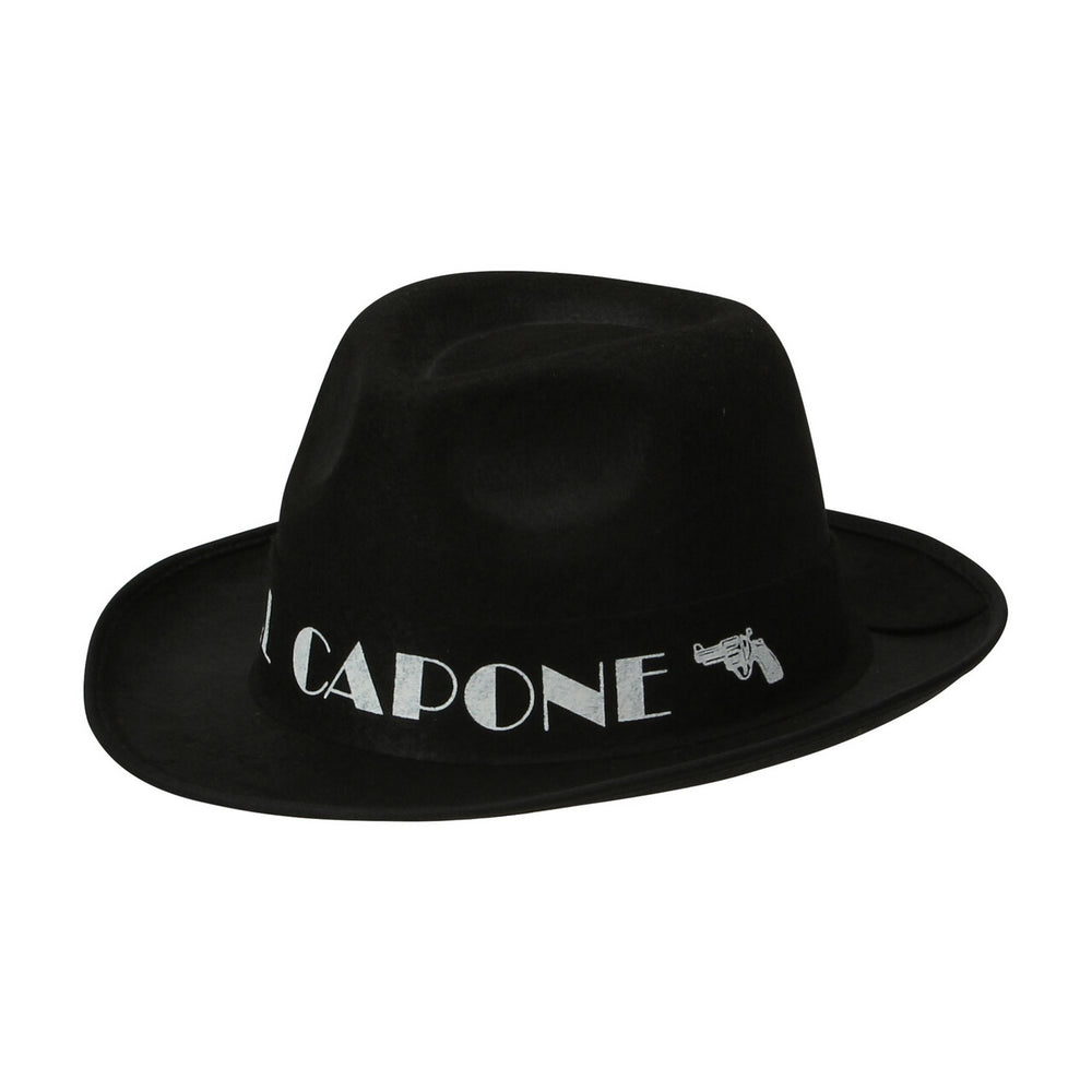 Op deze afbeelding zie je een Accessoires, van het merk Widmann. Gangster Hoed Zwart Al Capone
