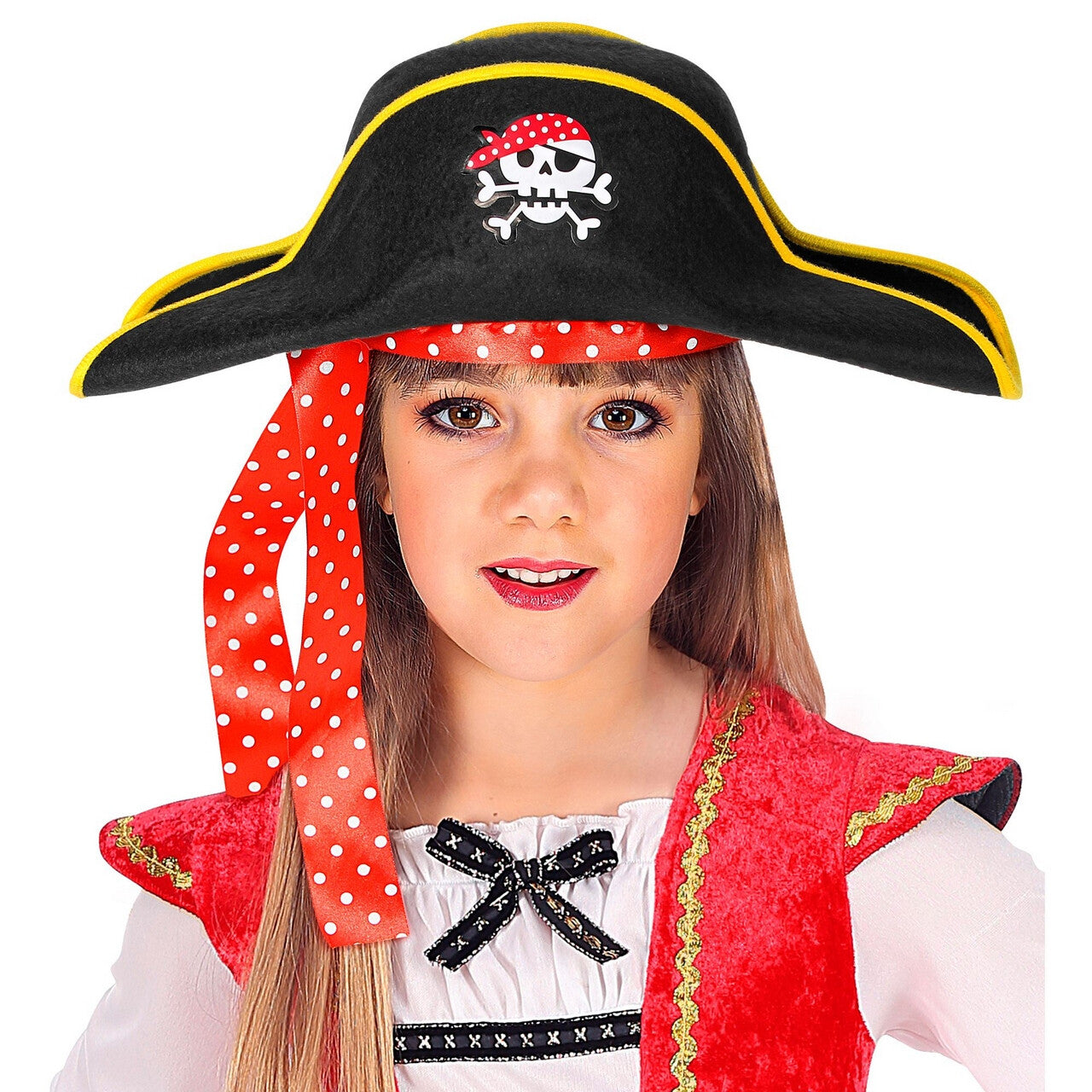 Op deze afbeelding zie je een Accessoires, van het merk Widmann. Piratenhoed Afschrikwekkende Zeerover
