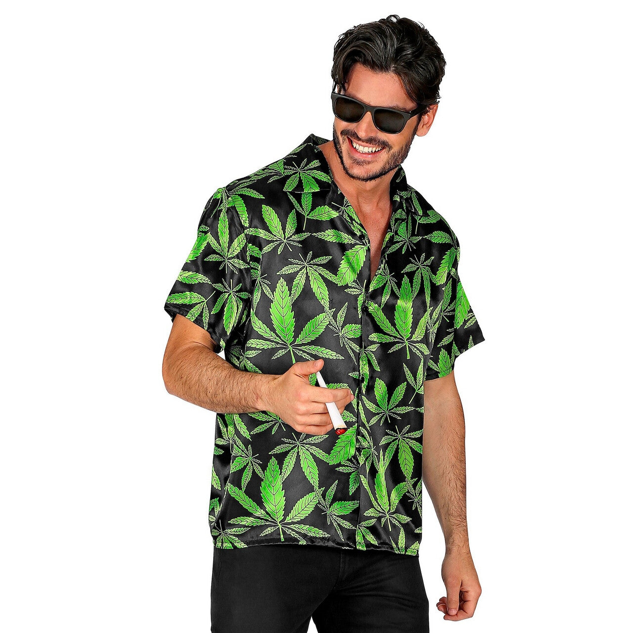 Op deze afbeelding zie je een Kostuums, van het merk Widmann. Cannabis Shirt Lekkere Trek Man