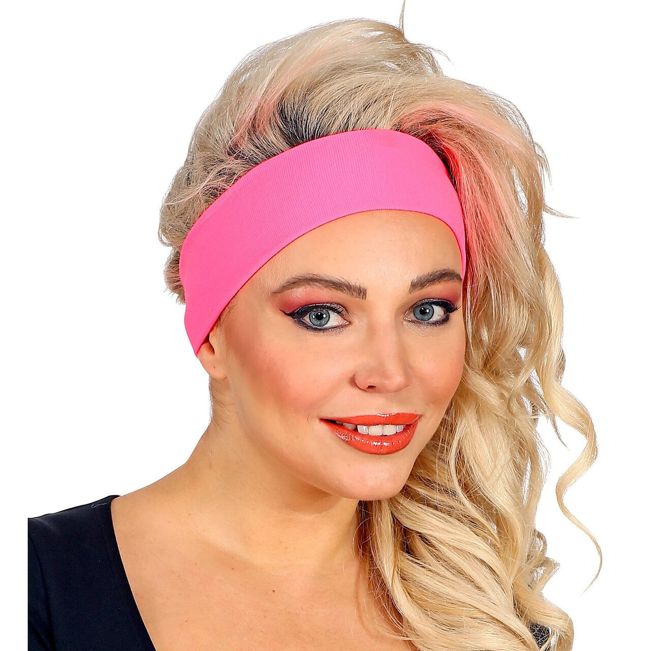 Op deze afbeelding zie je een Accessoires, van het merk Widmann. Jaren 80 Hoofdband Neon Roze