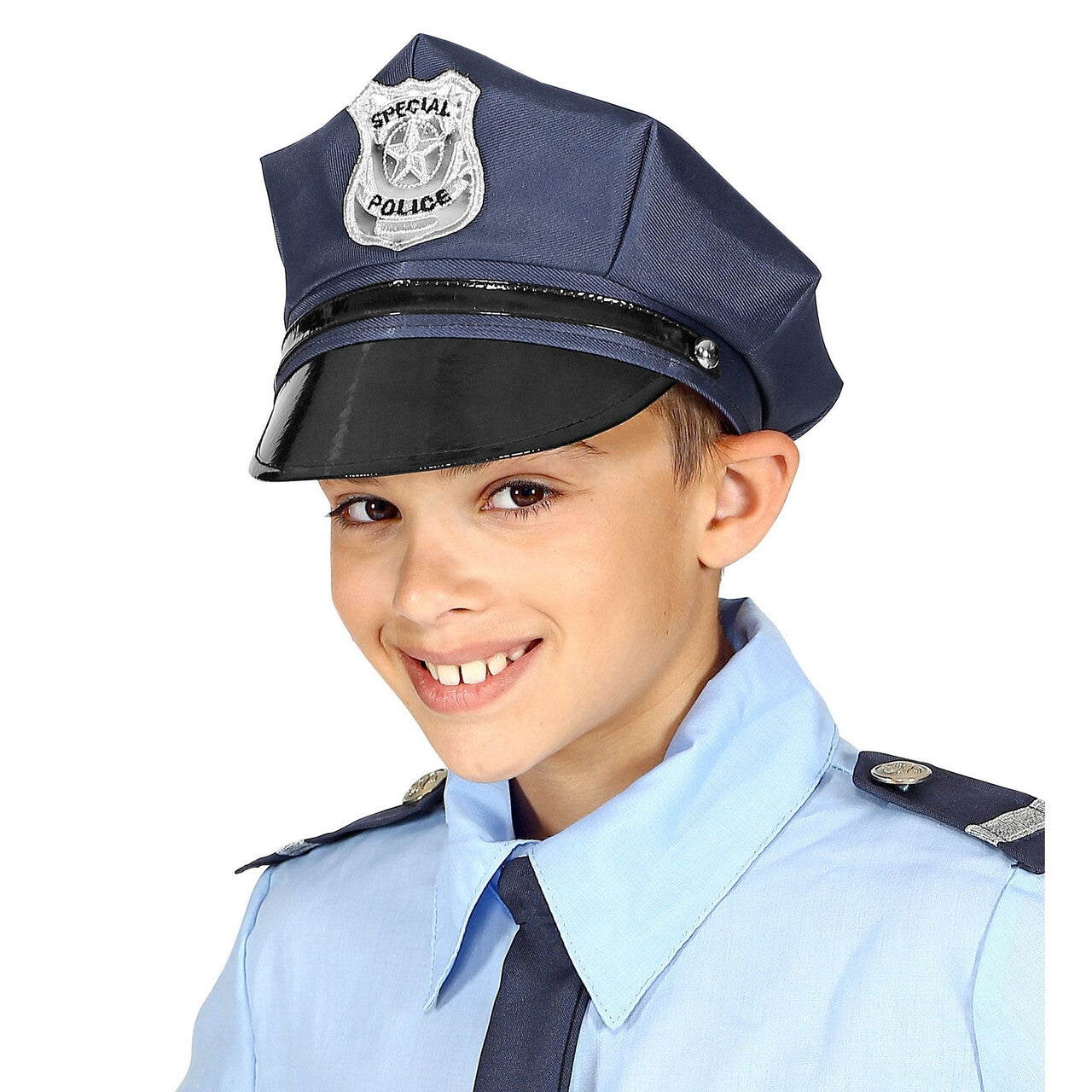 Op deze afbeelding zie je een Accessoires, van het merk Widmann. Verstelbare Politiepet Agenten Korps