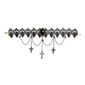 Choker Mit Kreuzen Und Schwarzen Edelsteinen – Dunkle Religion