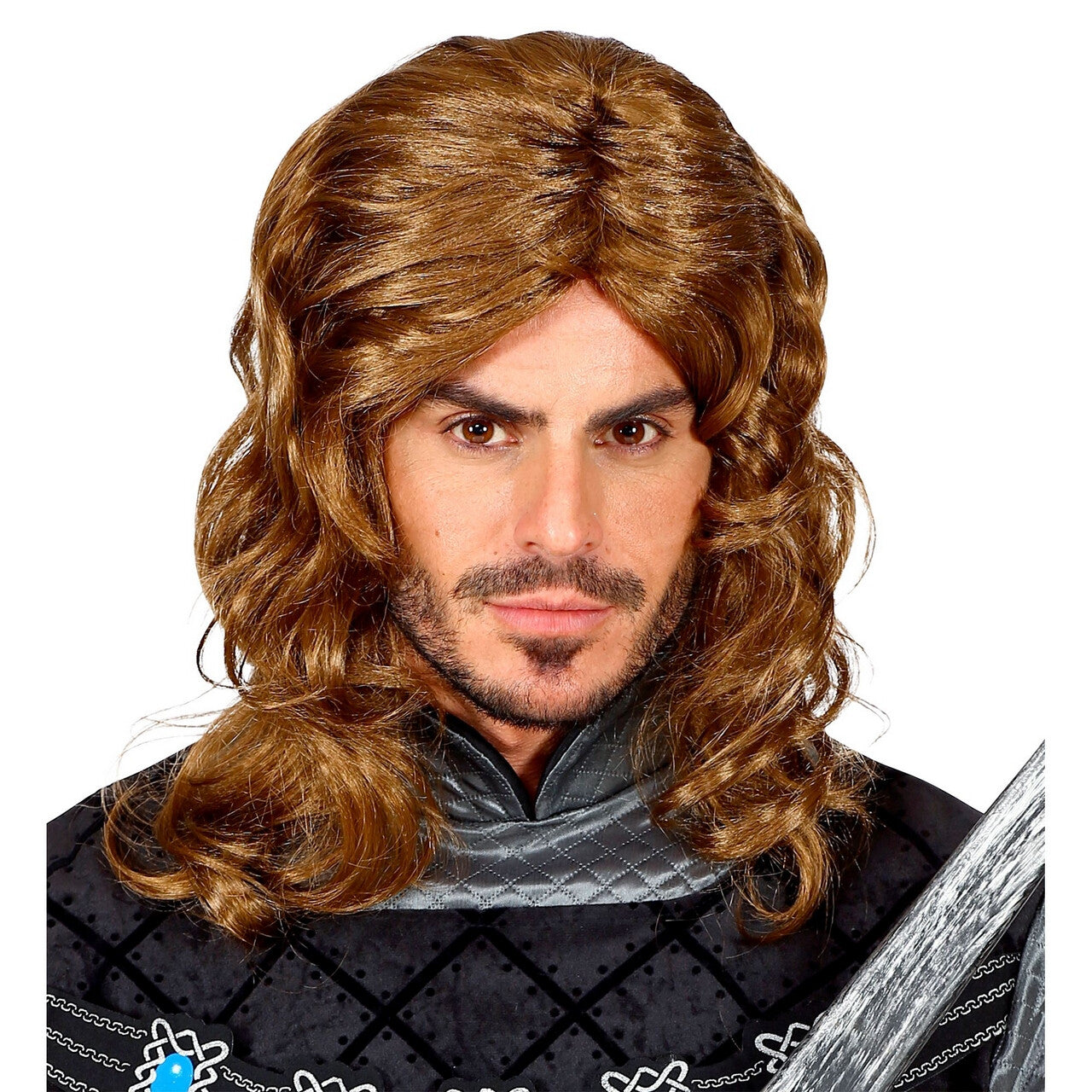 Op deze afbeelding zie je een Accessoires, van het merk Widmann. Pruik Ridder Weelderige Haardos