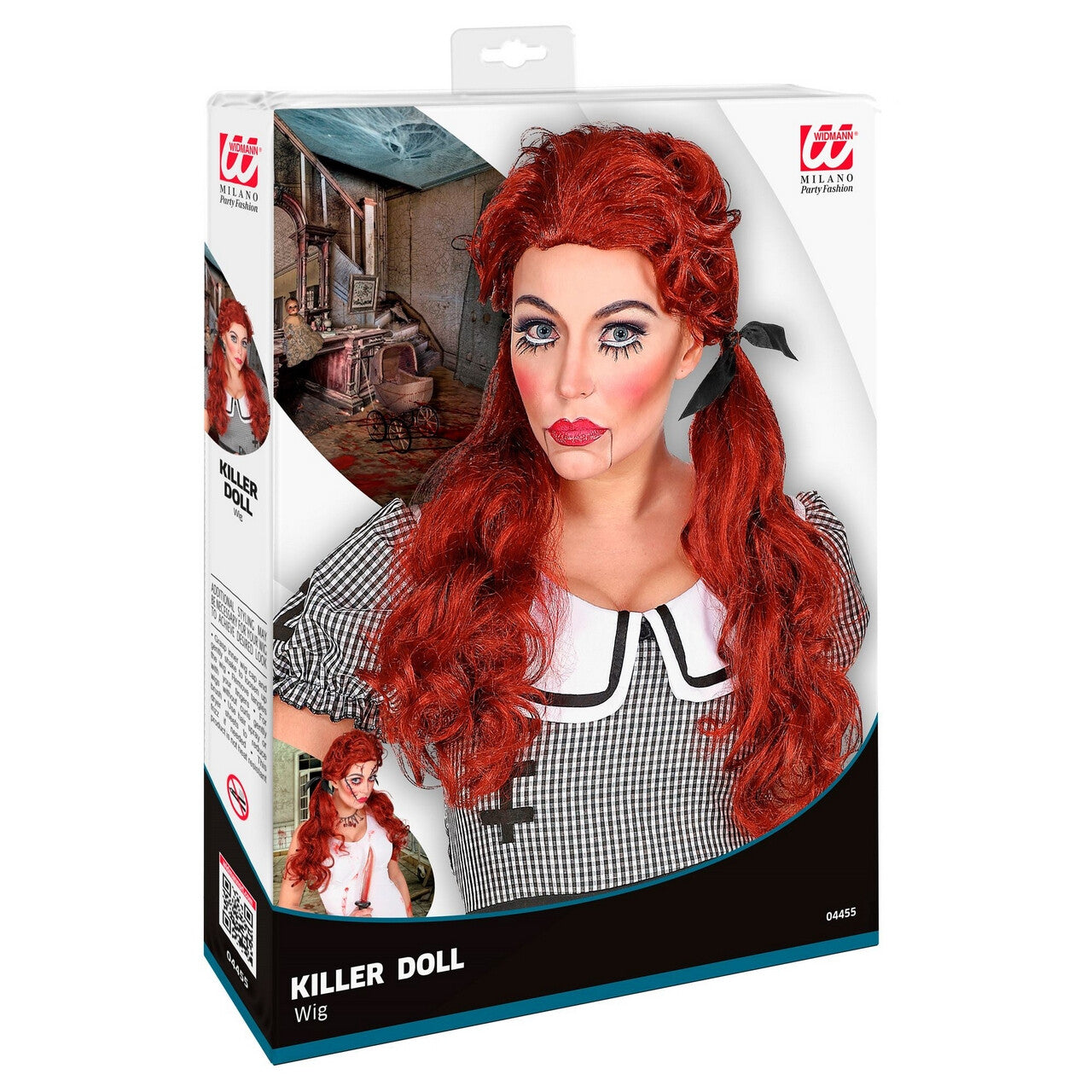 Op deze afbeelding zie je een Accessoires, van het merk Widmann. Pruik Moordende Pop