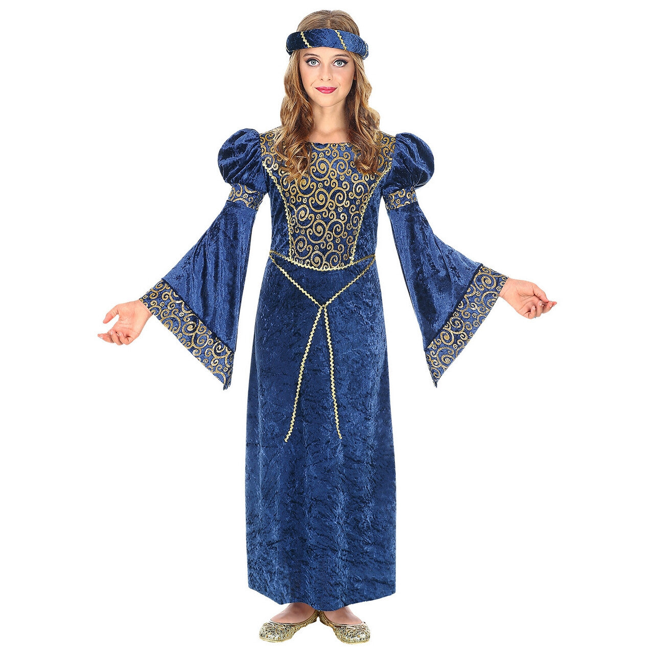 Op deze afbeelding zie je een Kostuums, van het merk Widmann. Hofmeisje Renaissance Gwendolyn Kostuum