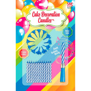 Op deze afbeelding zie je een Decoratie, van het merk Widmann. 12 Blauwe Kaarsjes Met Houder En Happy Birthday Muziek