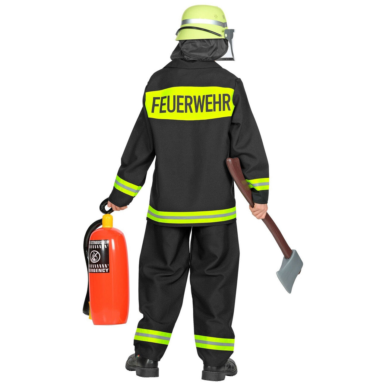 Op deze afbeelding zie je een Kostuums, van het merk Widmann. Brandweerman Feuerwehr Huizenhoge Vlammen Jongen Kostuum