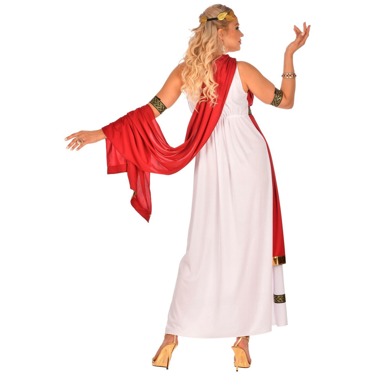 Op deze afbeelding zie je een Kostuums, van het merk Widmann. Romeinse Keizerin Cornelia Cunicula Vrouw Kostuum