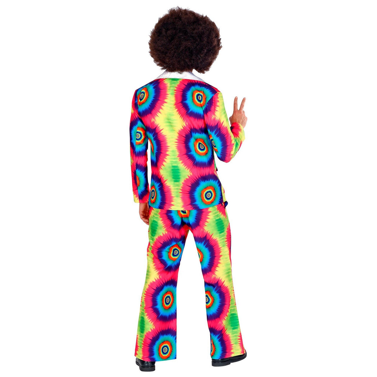 Op deze afbeelding zie je een Kostuums, van het merk Widmann. Psychedelisch Tie Dye Jaren 60 Man Kostuum