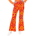 Bright Orange 70s Königin Der Tanzfläche Broek Damen