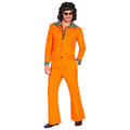 Orange 1974 Stil Herrenkostüm