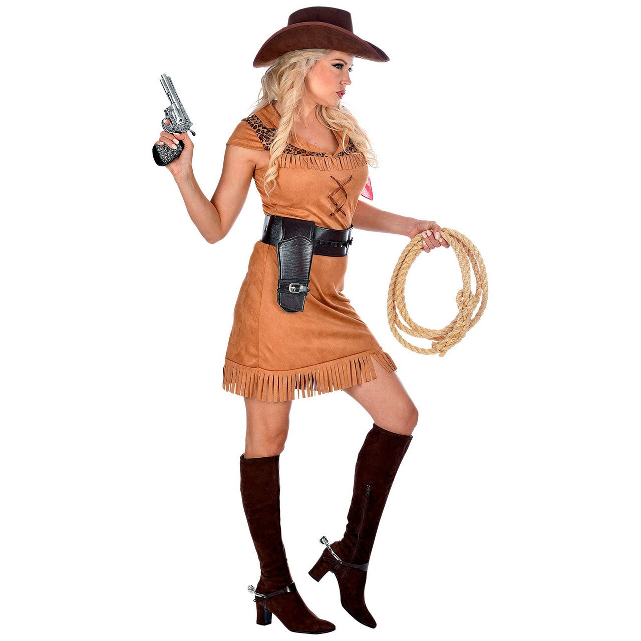 Op deze afbeelding zie je een Kostuums, van het merk Widmann. Cow Girl Randy Kampioen Stier Worstelen Vrouw Kostuum